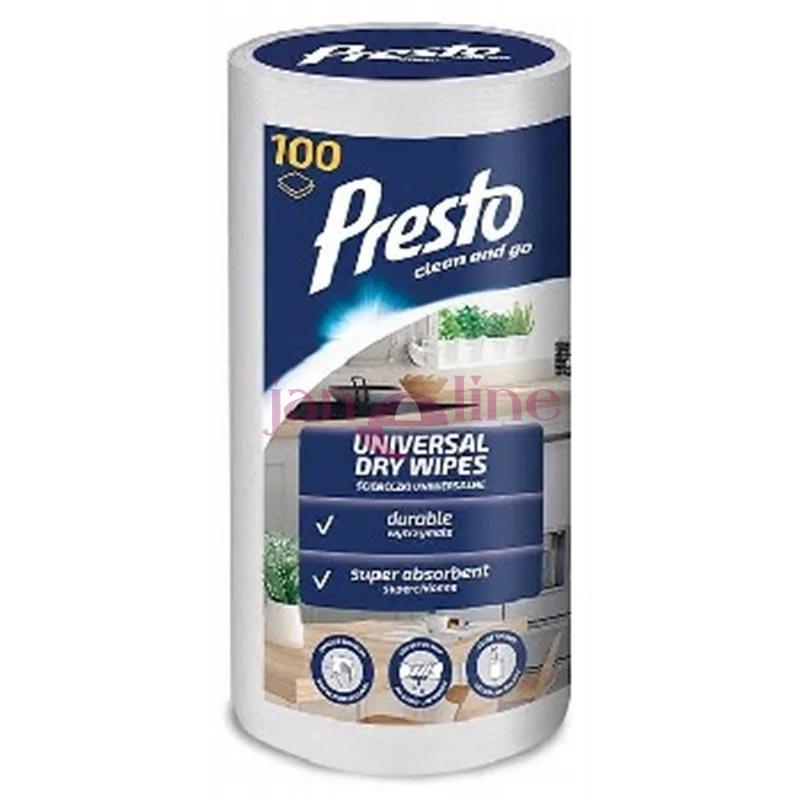 PRESTO CLEAN suché obrúsky -  UNIVERZÁLNE 100 ks