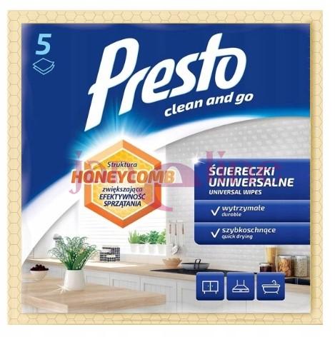 PRESTO CLEAN suché obrúsky -  UNIVERZÁLNE ŽLTÉ 5 ks