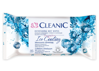CLEANIC vlhčené obrúsky - ICE COOLING 15ks