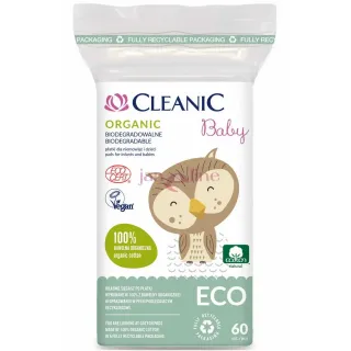 CLEANIC Organic BABY štvorcové tampóny 60 ks